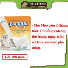 Sữa Bio Milk sữa bột bổ sung Protein và chất xơ cho chó mèo nội địa gói 100g