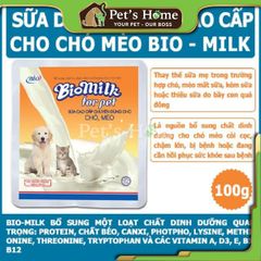 Sữa Bio Milk sữa bột bổ sung Protein và chất xơ cho chó mèo nội địa gói 100g