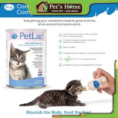Sữa PetLac sữa bột hỗ trợ tiêu hoá và bổ sung chất dinh dưỡng cho mèo con Mỹ lon 300g