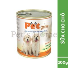 Sữa Pet Grow sữa bột dinh dưỡng chứa các Axit Amin thiết yếu cho chó con nội địa lon 200g