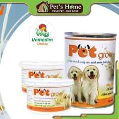 Sữa Pet Grow sữa bột dinh dưỡng chứa các Axit Amin thiết yếu cho chó con nội địa lon 200g