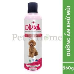 Sữa tắm DIVA sữa tắm thơm, giữ mùi hương lâu, mượt lông cho chó mèo nội địa 260ml