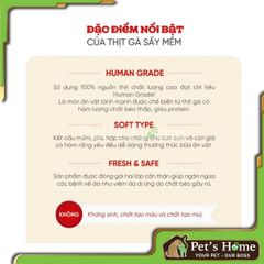 Bánh thưởng Natural Core snack thịt gà, thịt vịt sấy, snack mềm cho chó Hàn Quốc 40g