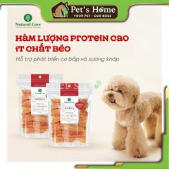 Bánh thưởng Natural Core snack thịt gà, thịt vịt sấy, snack mềm cho chó Hàn Quốc 40g
