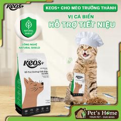 Hạt Keos+ [1,5kg] hỗ trợ tiết niệu, thức ăn cho mèo vị cá biển, cá ngừ, hải sản Việt Nam