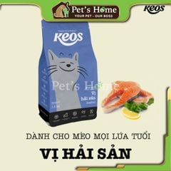 Hạt Keos+ [1,5kg] hỗ trợ tiết niệu, thức ăn cho mèo vị cá biển, cá ngừ, hải sản Việt Nam