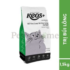 Hạt Keos+ [1,5kg] hỗ trợ tiết niệu, thức ăn cho mèo vị cá biển, cá ngừ, hải sản Việt Nam