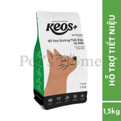 Hạt Keos+ [1,5kg] hỗ trợ tiết niệu, thức ăn cho mèo vị cá biển, cá ngừ, hải sản Việt Nam