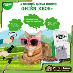 Hạt Keos+ [1,5kg] hỗ trợ tiết niệu, thức ăn cho mèo vị cá biển, cá ngừ, hải sản Việt Nam