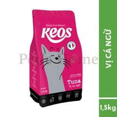 Hạt Keos+ [1,5kg] hỗ trợ tiết niệu, thức ăn cho mèo vị cá biển, cá ngừ, hải sản Việt Nam