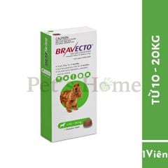 [CHÍNH HÃNG] Viên nhai Bravecto loại bỏ ve rận, bọ chét, viêm da, ghẻ cho chó