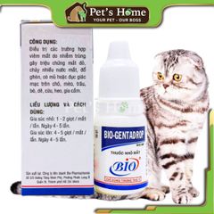 Nhỏ mắt Bio-Gentadrop giúp vệ sinh giác mạc, ngừa viêm, ngứa mắt, vệ sinh mắt cho chó mèo