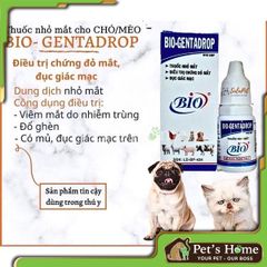 Nhỏ mắt Bio-Gentadrop giúp vệ sinh giác mạc, ngừa viêm, ngứa mắt, vệ sinh mắt cho chó mèo