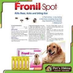Nhỏ gáy Fronil Spot ngăn ngừa, giảm ve, rận, bọ chét, bọ nhảy cho chó nội địa (có bán tuýp lẻ)