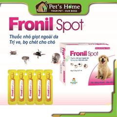Nhỏ gáy Fronil Spot ngăn ngừa, giảm ve, rận, bọ chét, bọ nhảy cho chó nội địa (có bán tuýp lẻ)