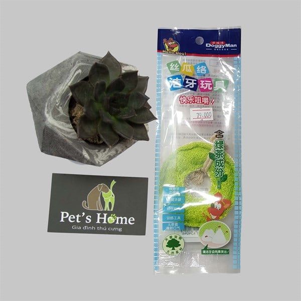 Đồ chơi xơ mướp bánh trà xanh Doggyman