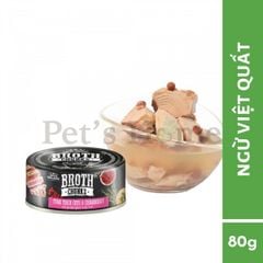 Pate Absolute Holistic Broth Chunks thức ăn mềm ướt cho chó mèo dạng viên thịt sốt lỏng Mỹ lon 80g