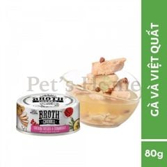 Pate Absolute Holistic Broth Chunks thịt cá, gà cắt khúc bổ sung dinh dưỡng cho chó mèo Mỹ 80g