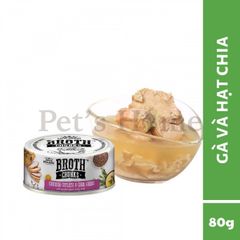 Pate Absolute Holistic Broth Chunks thịt cá, gà cắt khúc bổ sung dinh dưỡng cho chó mèo Mỹ 80g