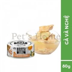 Pate Absolute Holistic Broth Chunks thịt cá, gà cắt khúc bổ sung dinh dưỡng cho chó mèo Mỹ 80g