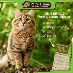 Viên nhai Pet Naturals Hairball giảm, ngăn ngừa búi lông, hỗ trợ đẹp da lông cho mèo túi 30 viên