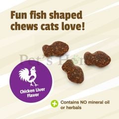 Viên nhai Pet Naturals Hairball giảm, ngăn ngừa búi lông, hỗ trợ đẹp da lông cho mèo túi 30 viên
