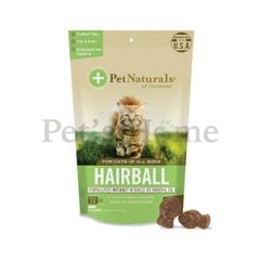 Viên nhai Pet Naturals Hairball giảm, ngăn ngừa búi lông, hỗ trợ đẹp da lông cho mèo túi 30 viên