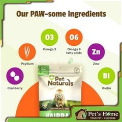 Viên nhai Pet Naturals Hairball giảm, ngăn ngừa búi lông, hỗ trợ đẹp da lông cho mèo túi 30 viên
