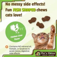 Viên nhai Pet Naturals Hairball giảm, ngăn ngừa búi lông, hỗ trợ đẹp da lông cho mèo túi 30 viên