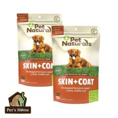 Viên nhai Pet Natural Skin Coat bổ sung omega 3 giúp dưỡng da, mượt lông cho chó Mỹ túi 30 viên