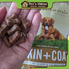 Viên nhai Pet Natural Skin Coat bổ sung omega 3 giúp dưỡng da, mượt lông cho chó Mỹ túi 30 viên