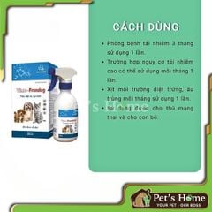 Chai xịt Vime Frondog chai xịt ngăn ngừa, loại bỏ ve rận, bọ chét trên chó mèo, chó mèo mang thai