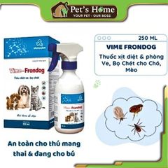 Chai xịt Vime Frondog chai xịt ngăn ngừa, loại bỏ ve rận, bọ chét trên chó mèo, chó mèo mang thai