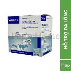 Dầu cá hồi Virbac Mega Derm gel dưỡng da, mượt lông, giúp đẹp da lông cho chó mèo Pháp hộp 28 tuýp