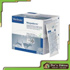 Dầu cá hồi Virbac Mega Derm gel dưỡng da, mượt lông, giúp đẹp da lông cho chó mèo Pháp hộp 28 tuýp