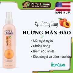 Xịt dưỡng lông SPA Tropiclean dưỡng lông dành cho thú cưng 236ml