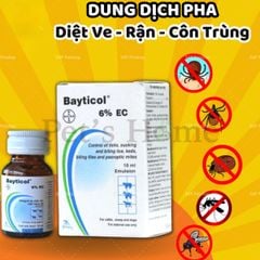 Xịt hoặc pha tắm ve Bayticol 6% EC 10ml