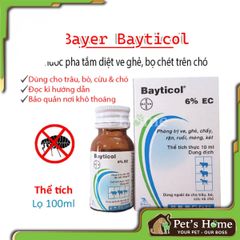 Xịt hoặc pha tắm ve Bayticol 6% EC 10ml