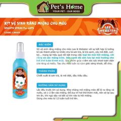 Xịt vệ sinh răng miệng Lee Webster cho mèo 130ml