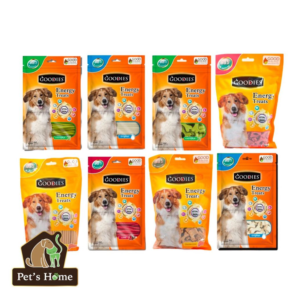Bánh thưởng Energy Treats Goodies snack dạng que, xương cung cấp canxi chất xơ cho chó Thái Lan 500g