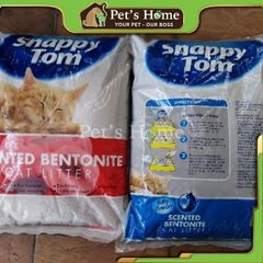 Cát Snappy Tom cát vệ sinh, cát sỏi, cát đất sét cho mèo siêu thấm hút vón cục tốt cho mèo túi 5L
