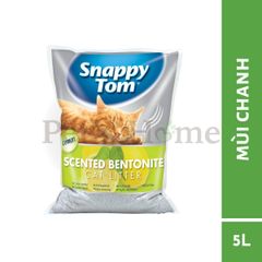Cát Snappy Tom cát vệ sinh, cát sỏi, cát đất sét cho mèo siêu thấm hút vón cục tốt cho mèo túi 5L