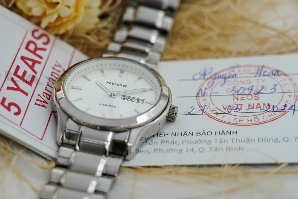 Đồng Hồ Chính Hãng Neos N-30724M Nam Sapphire Dây Thép