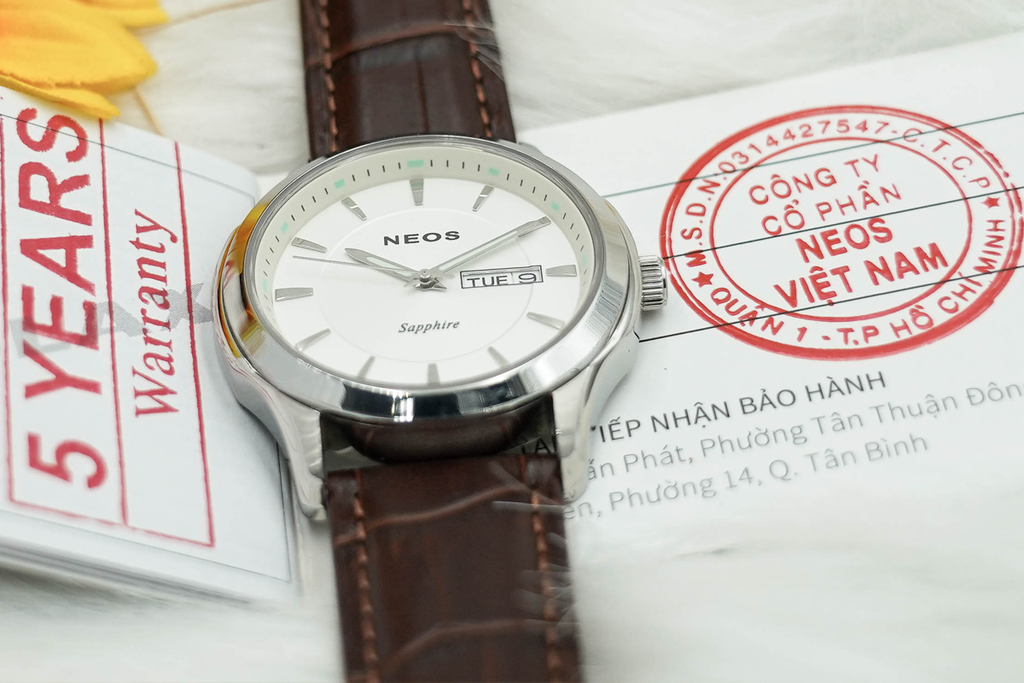 Đồng Hồ Nam Dây Da Neos N-30724M Sapphire Bảo Hành Chính Hãng 5 Năm