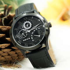 Đồng Hồ Neos N-30724M Nam Dây Da 6 Kim
