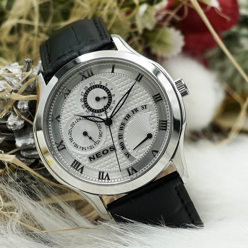 Đồng Hồ Neos N-30724M Nam Dây Da 6 Kim