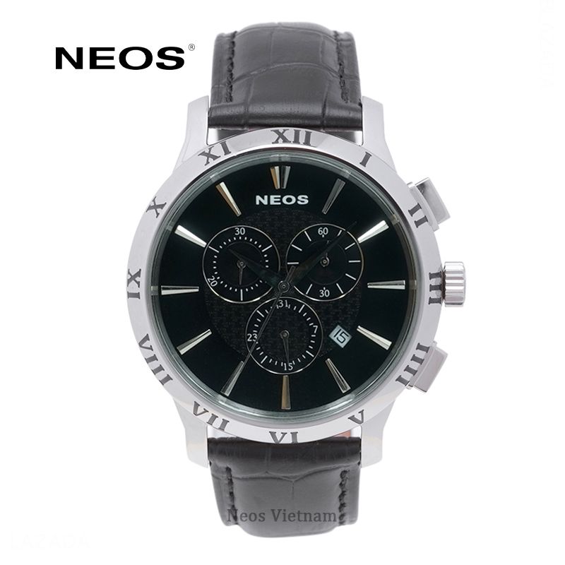 Đồng Hồ Nam Dây Da Chronograp 6 kim Neos N-30818M Sapphire Chính Hãng