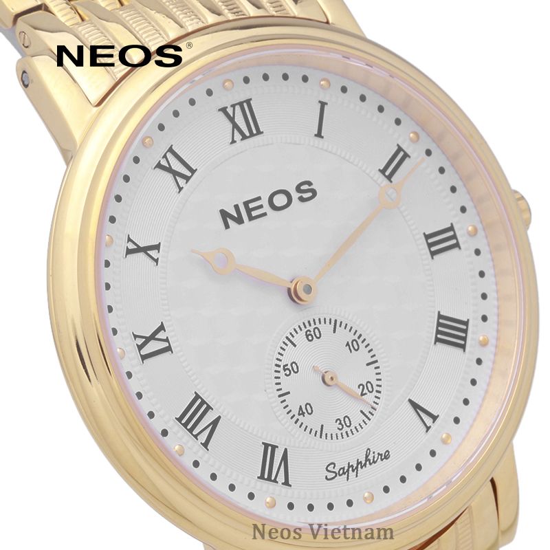 Đồng Hồ Nam Đẹp Neos N-30851M Thời Trang Dây Thép Vàng