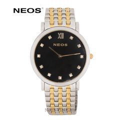 Đồng Hồ Neos N-30852M Nam Dây Thép Bạc Phối Vàng