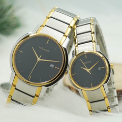 Đồng Hồ  Đôi Tình Nhân Neos N-30853 Sapphire Dây Thép Bảo Hành Chính Hãng 5 Năm
